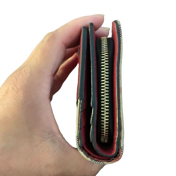 BURBERRY Finsbury Wallet Horseferry Check Canvas and Leather - Picture 6 of 14